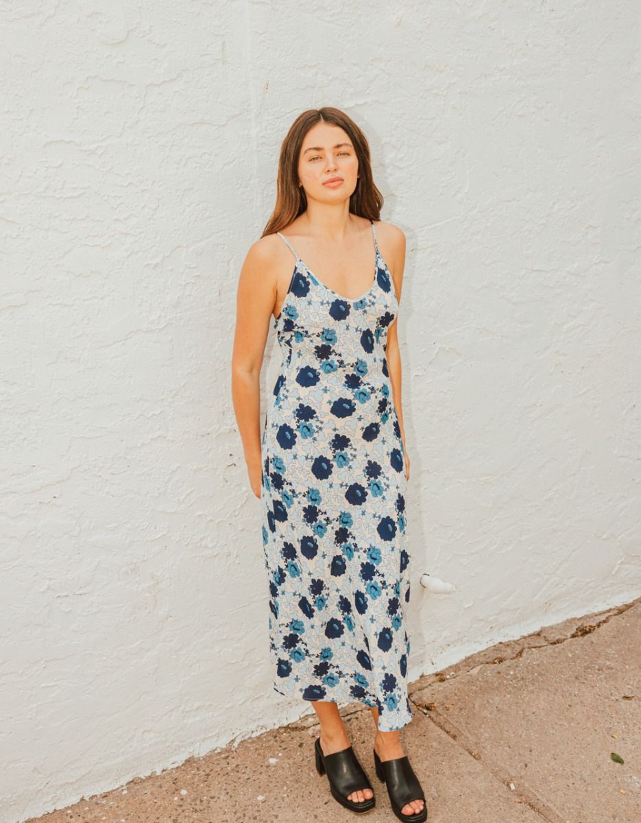 Rambling Slip Dress in Marine_1