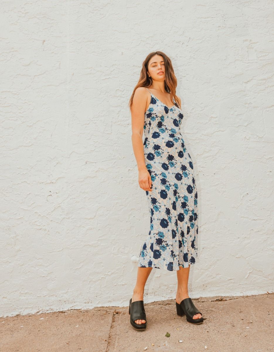 Rambling Slip Dress in Marine_3