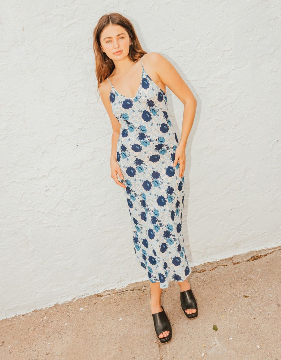 Rambling Slip Dress in Marine_2