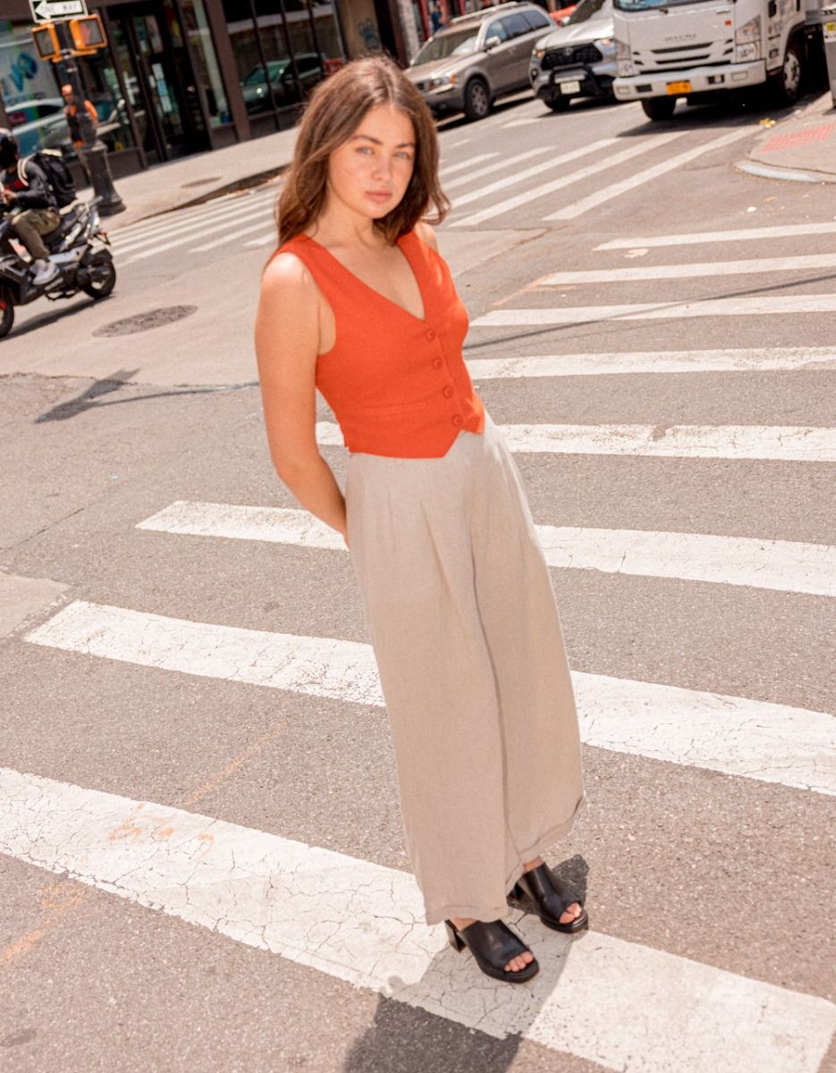 Nera Linen Trouser in Oat_1