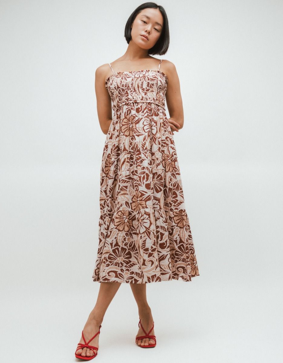 Mocha Smocked Midi_2