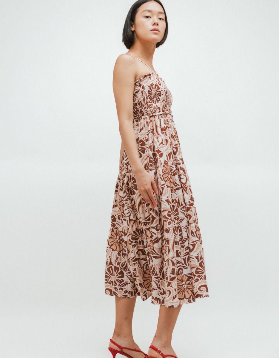 Mocha Smocked Midi_1