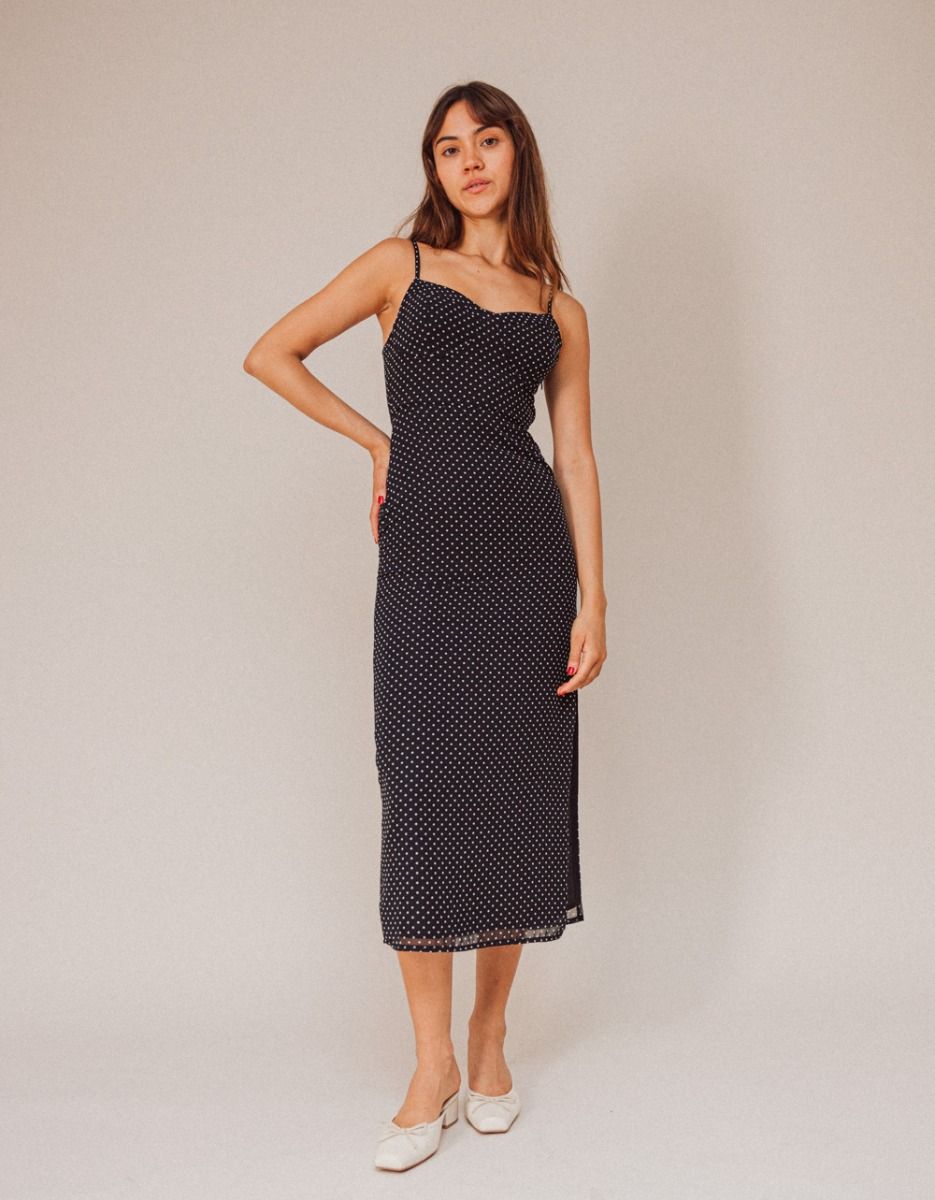Celia Dotted Midi Dress_2
