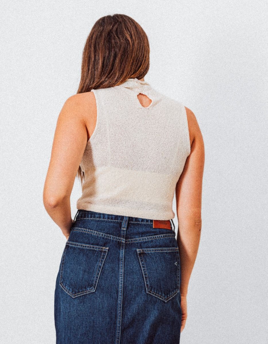 Cou Knit Tank in Natural_4