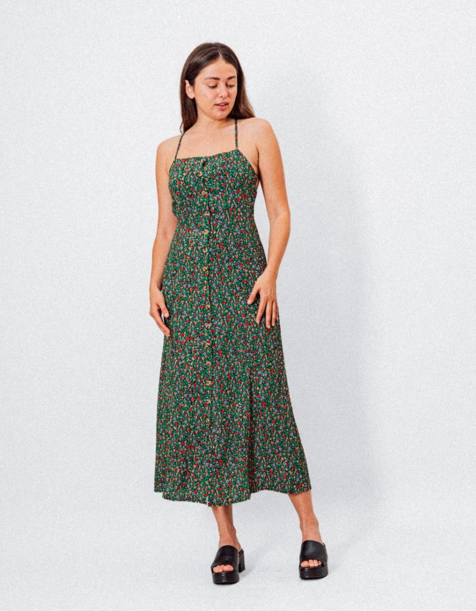 Ditsy Button Front Maxi_1