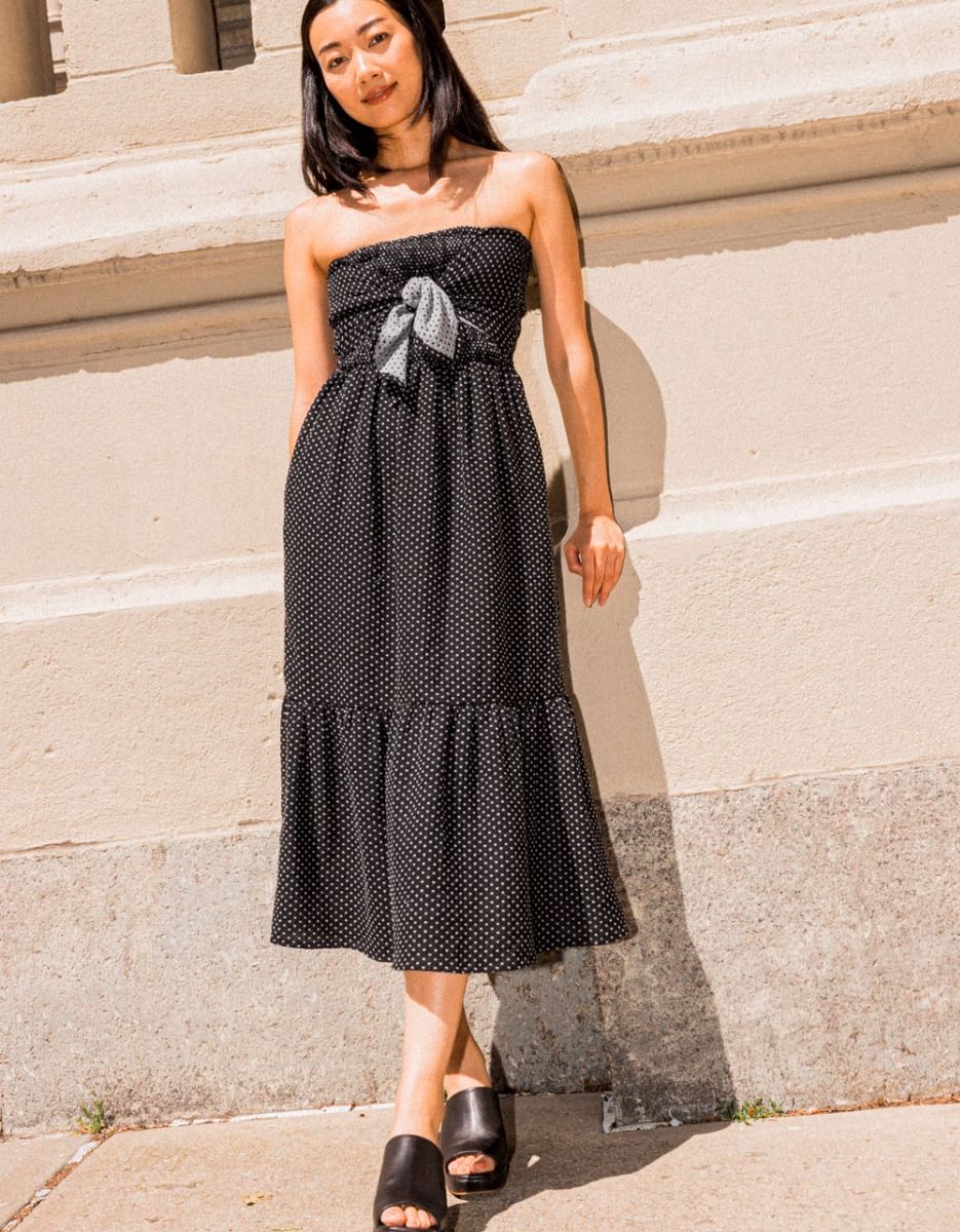 Square Dot Gauze Midi_1