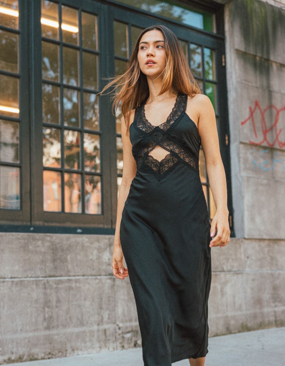 Lace Trim Midi Dress_2