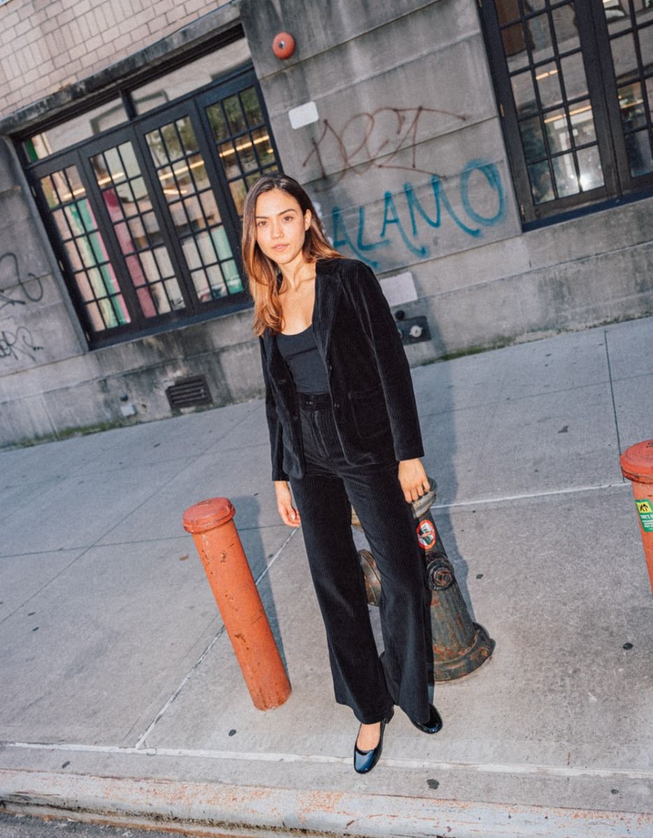 Velours Pants in Black_2