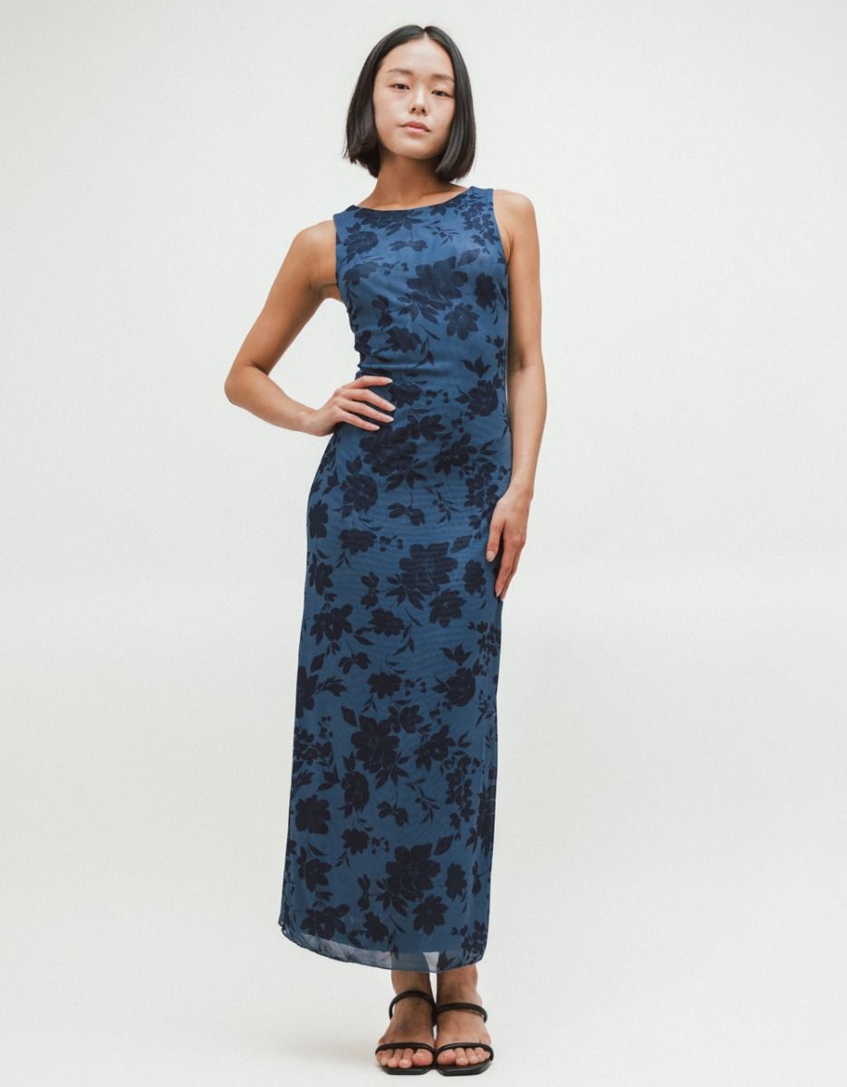 Midnight Bloom Mesh Dress_4