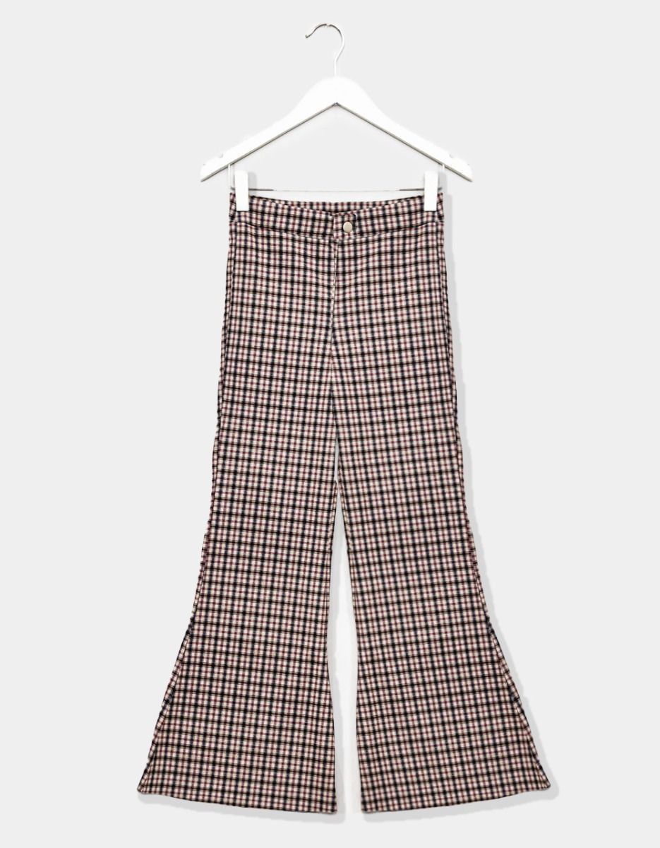 Artie Plaid Flare Pants_0