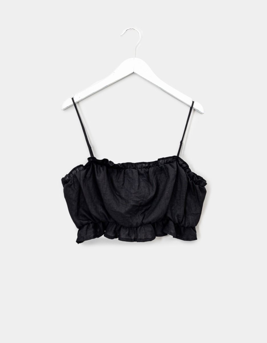 Aubrey Linen Crop Top_0