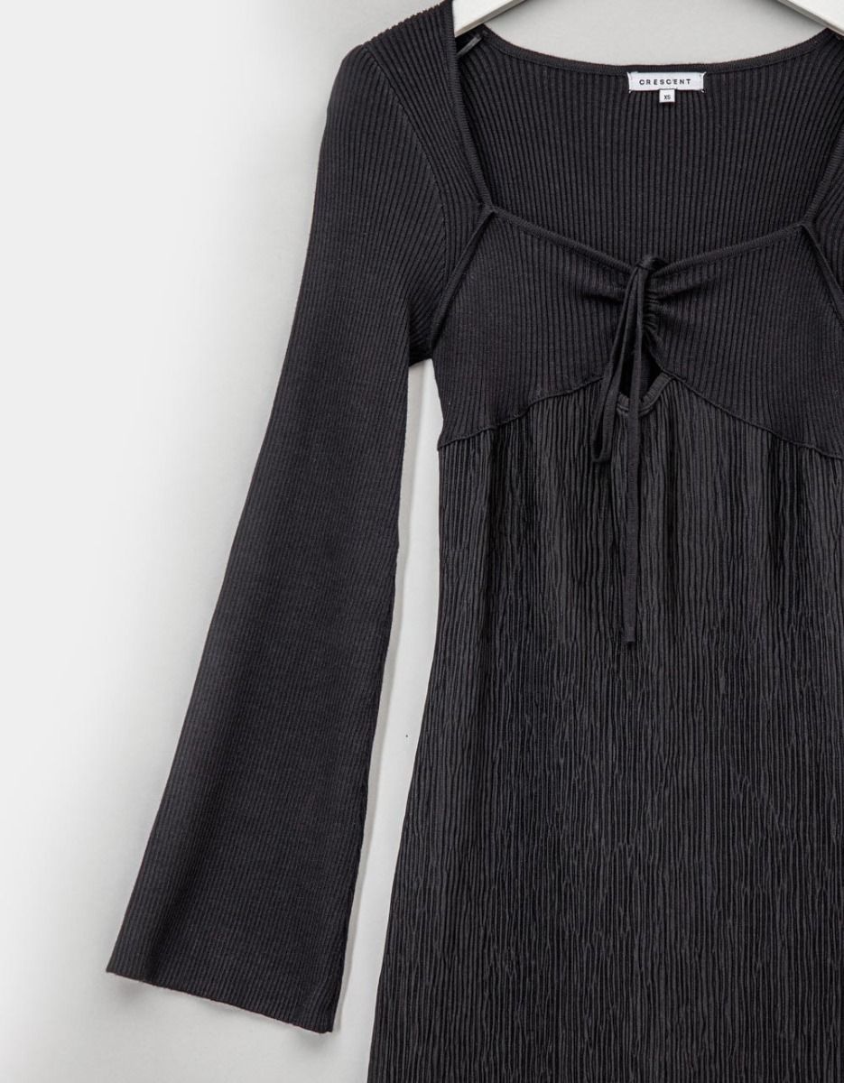 Ava Mix Media Midi in Noir_5