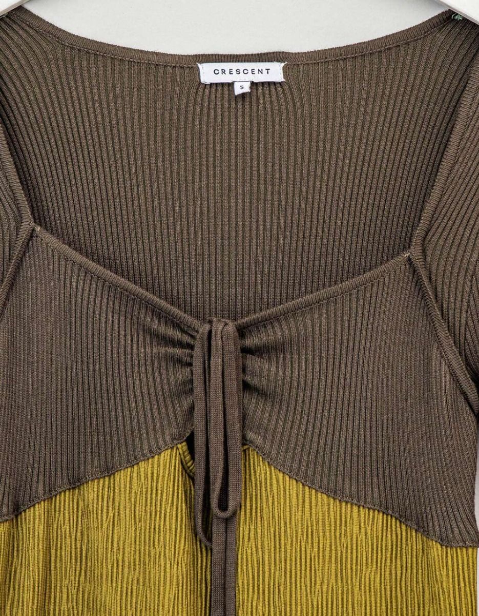 Ava Mix Media Midi in Olive_4