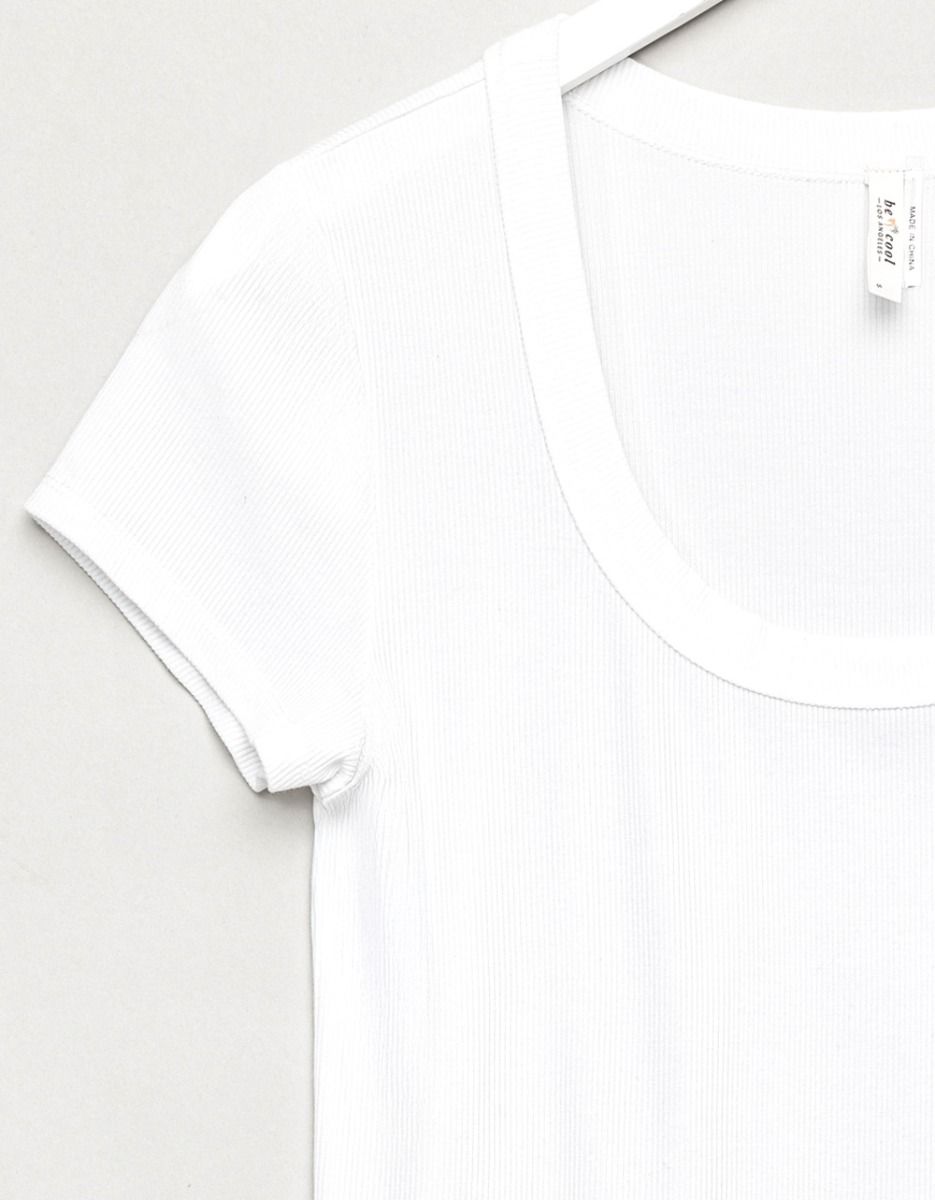 Baby Scoop Tee in Ivory_1