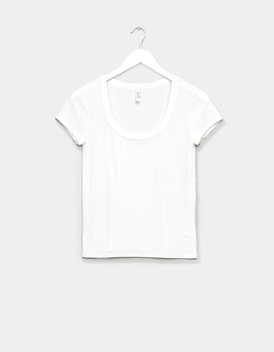 Baby Scoop Tee in Ivory_0