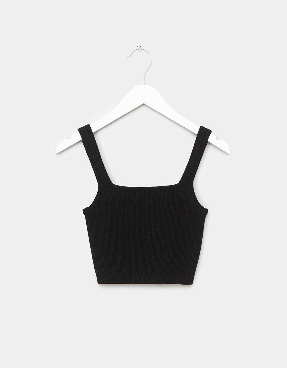 Bea Crop Tank in Black_0