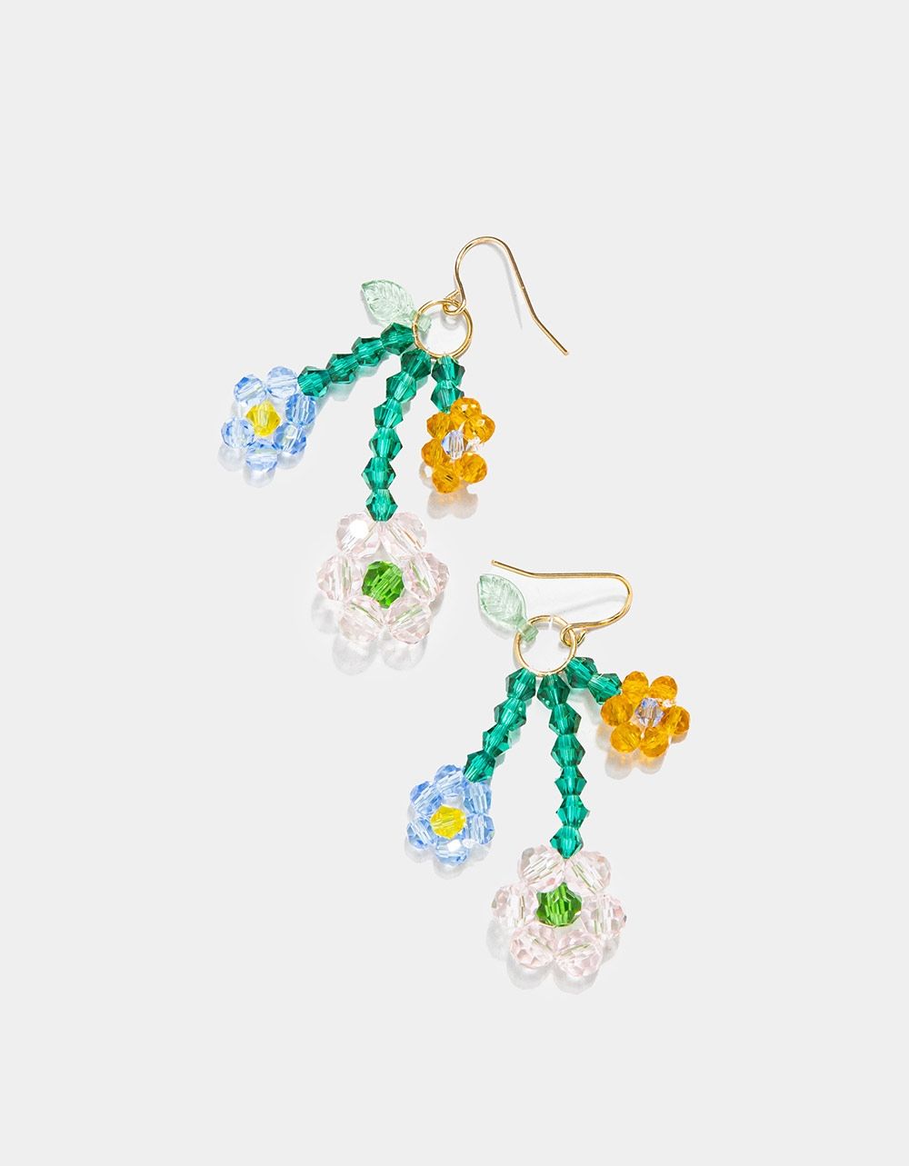 Beaded Flower Earrings in Pastel_1