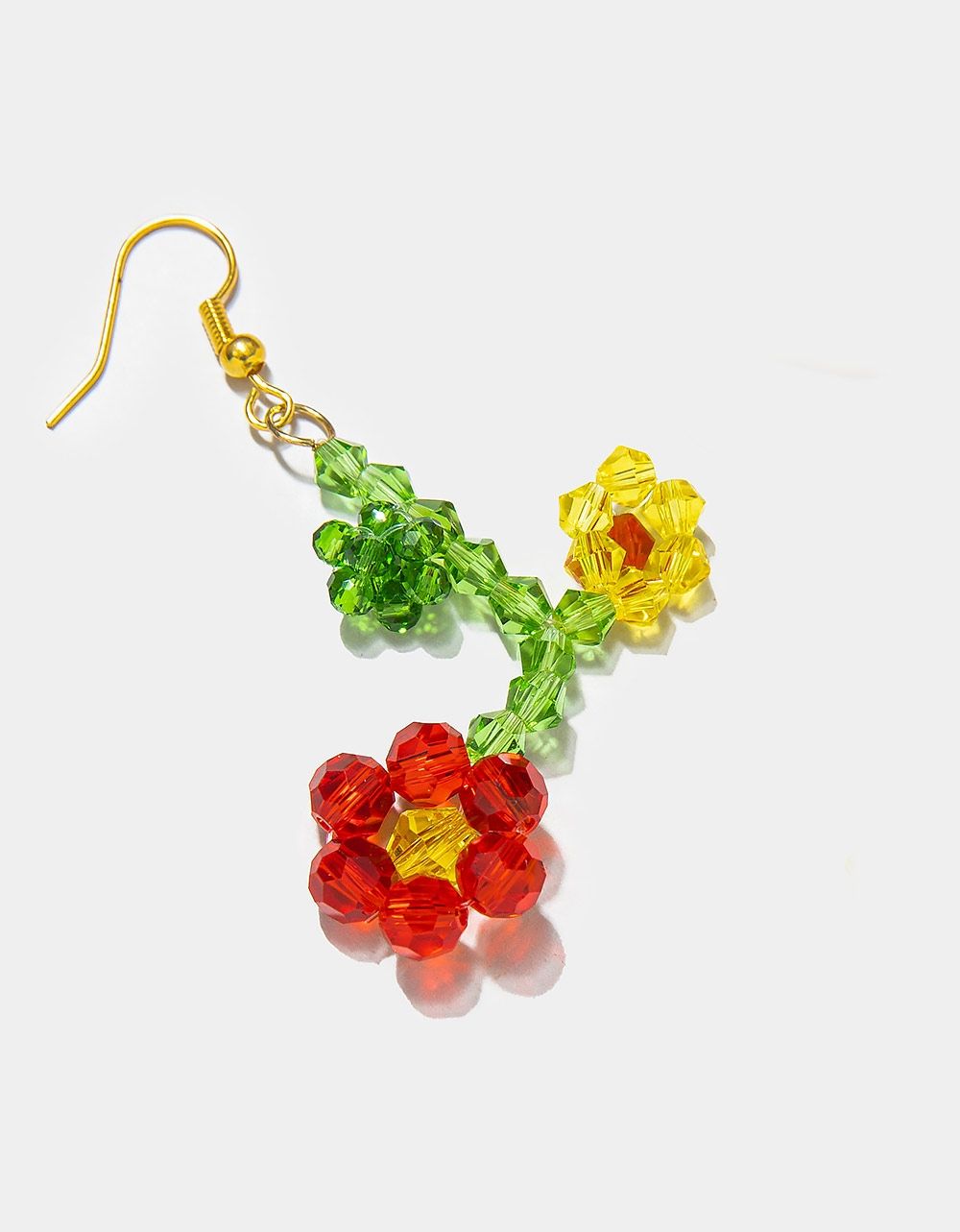 Beaded Flower Earrings in Primary_3