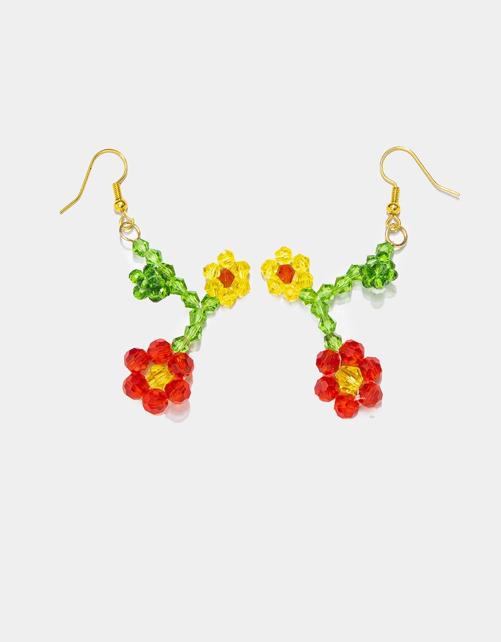 Beaded Flower Earrings in Primary_1
