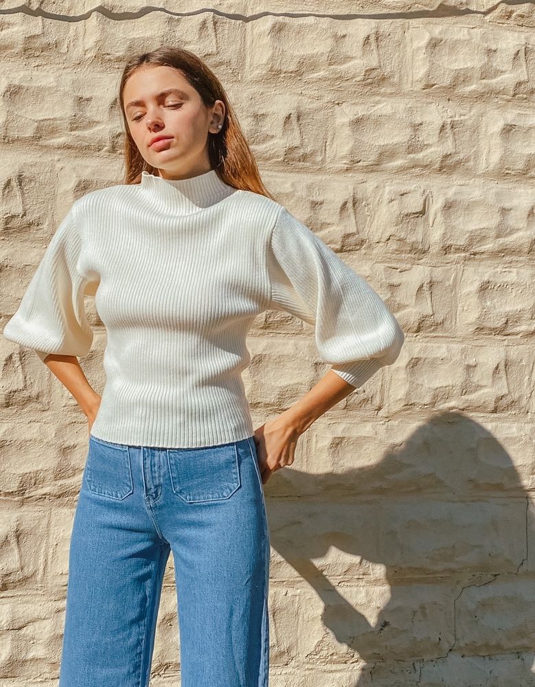 Bebe Puff Sleeve Knit_4