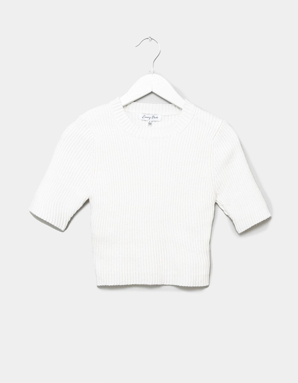 Bevi Crop Top in Cream_0