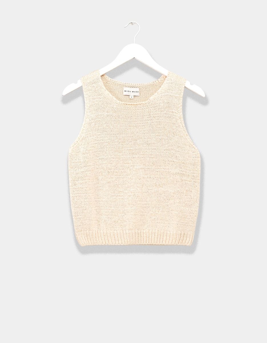 Bisque Knit Tank_0