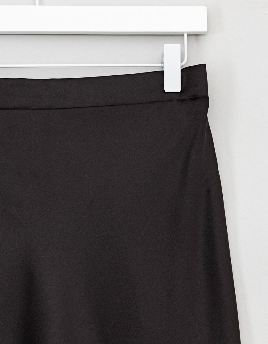 Black Sasha Satin Skirt_2