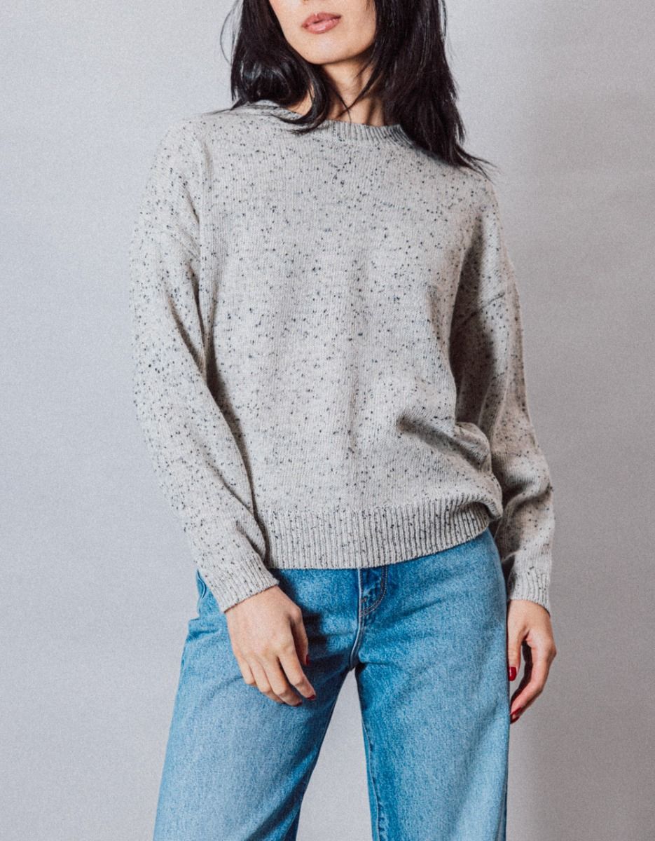 Blake Pullover in Ivory\Grey_2