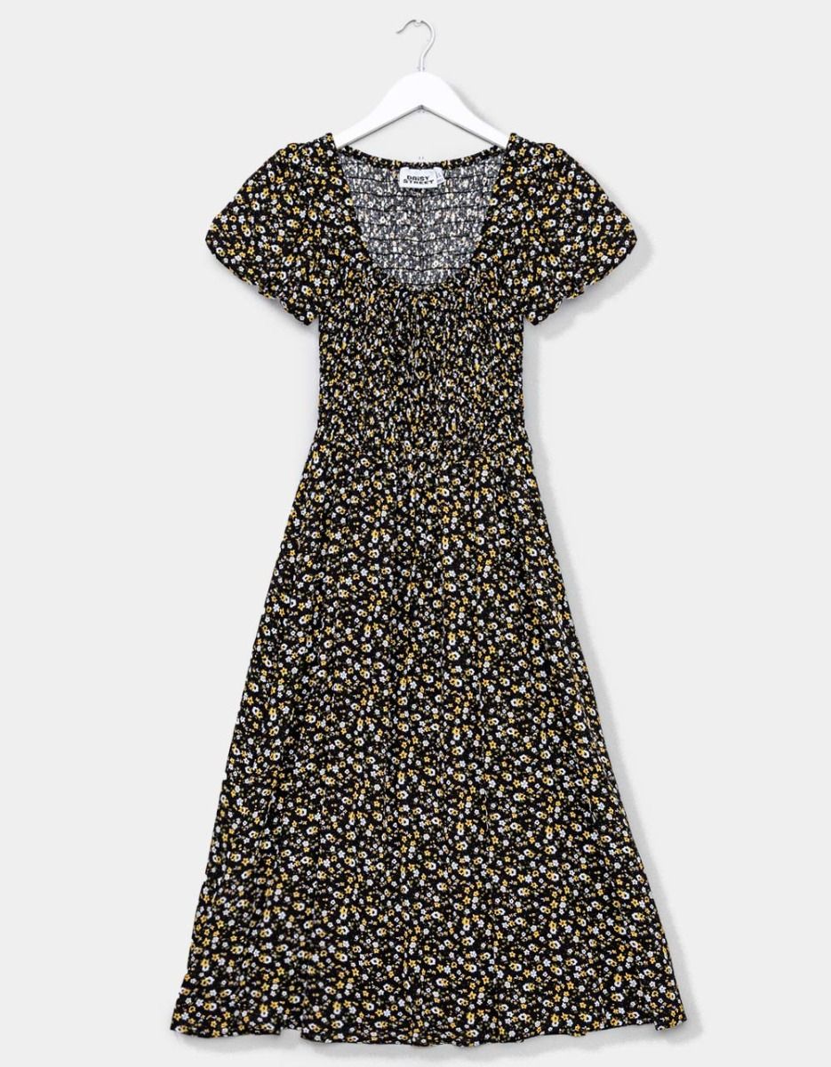 Bloom Noir Midi Dress_0