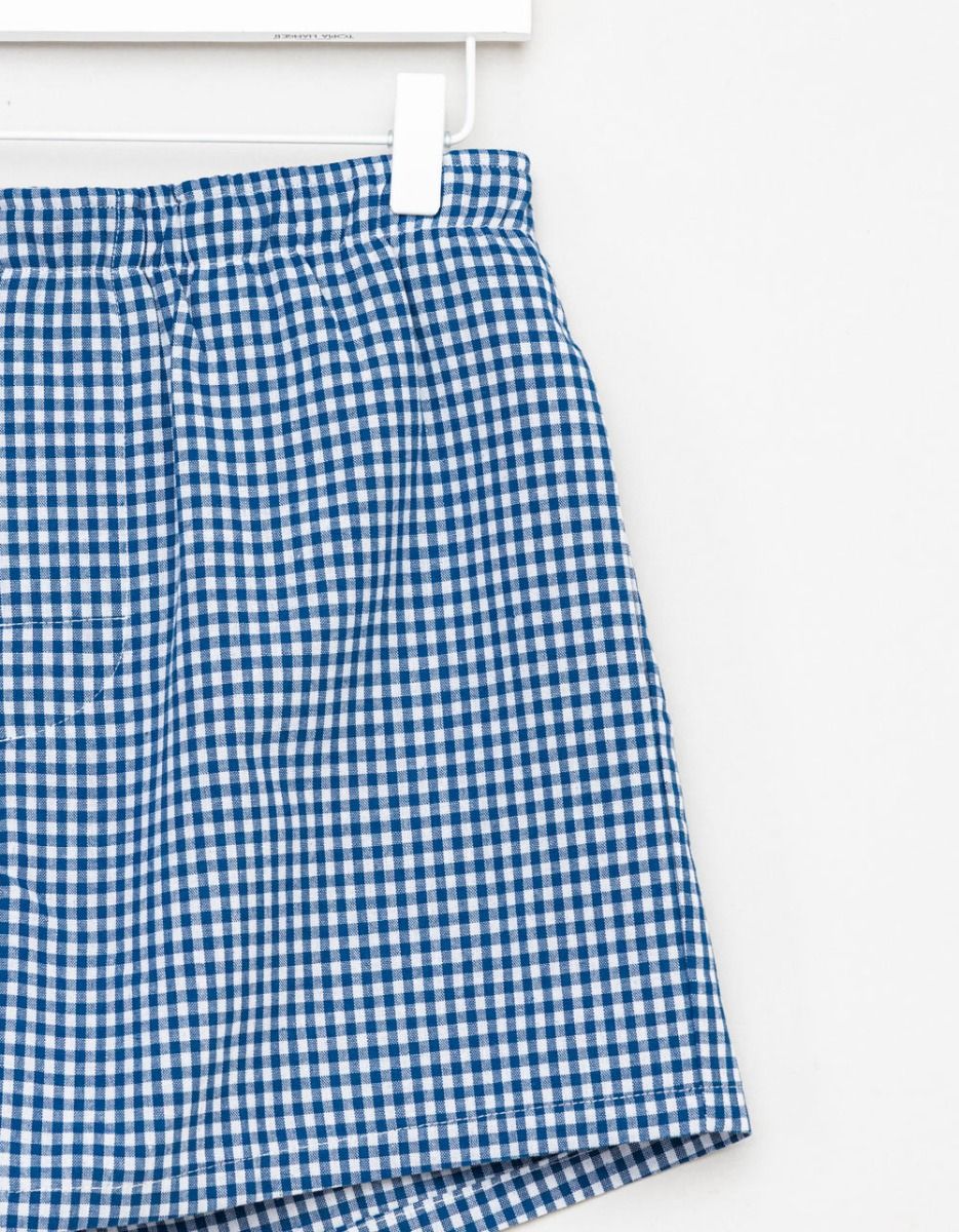 Blue Brady Check Boxer_1