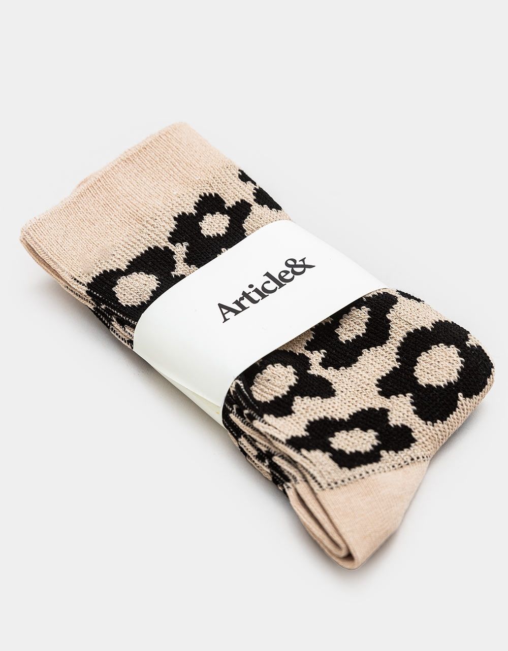 Bold Flower Sock in Ivory_3