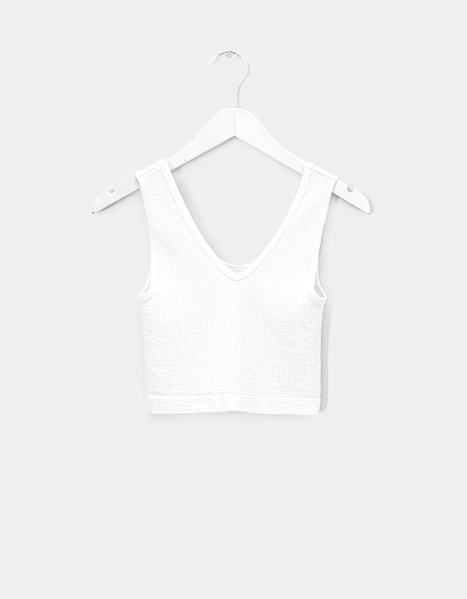 Brami Rib Tank in White_0