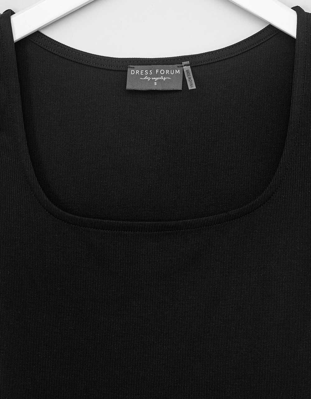 Briar Square Neck Tee in Black_1