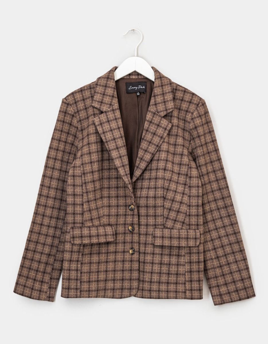 Bridges Plaid Blazer_0