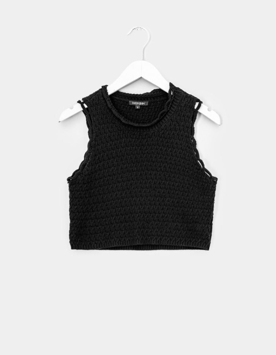Bristol Knit Top in Noir_0
