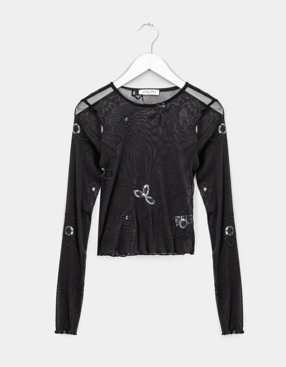 Brit Mesh & Flower Top_0