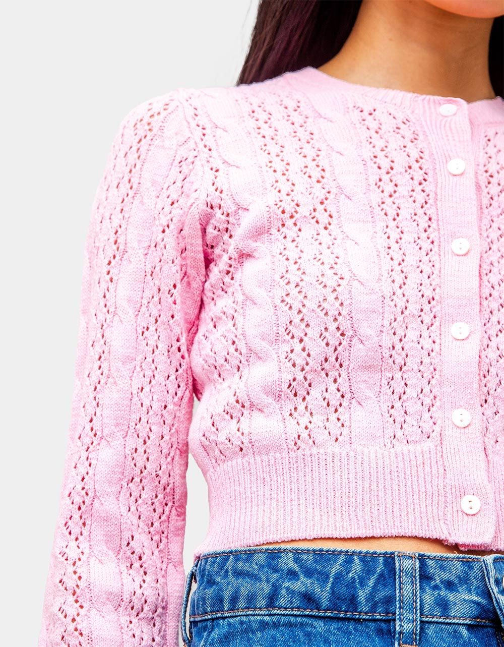 Brittney Cardigan in Pink_5