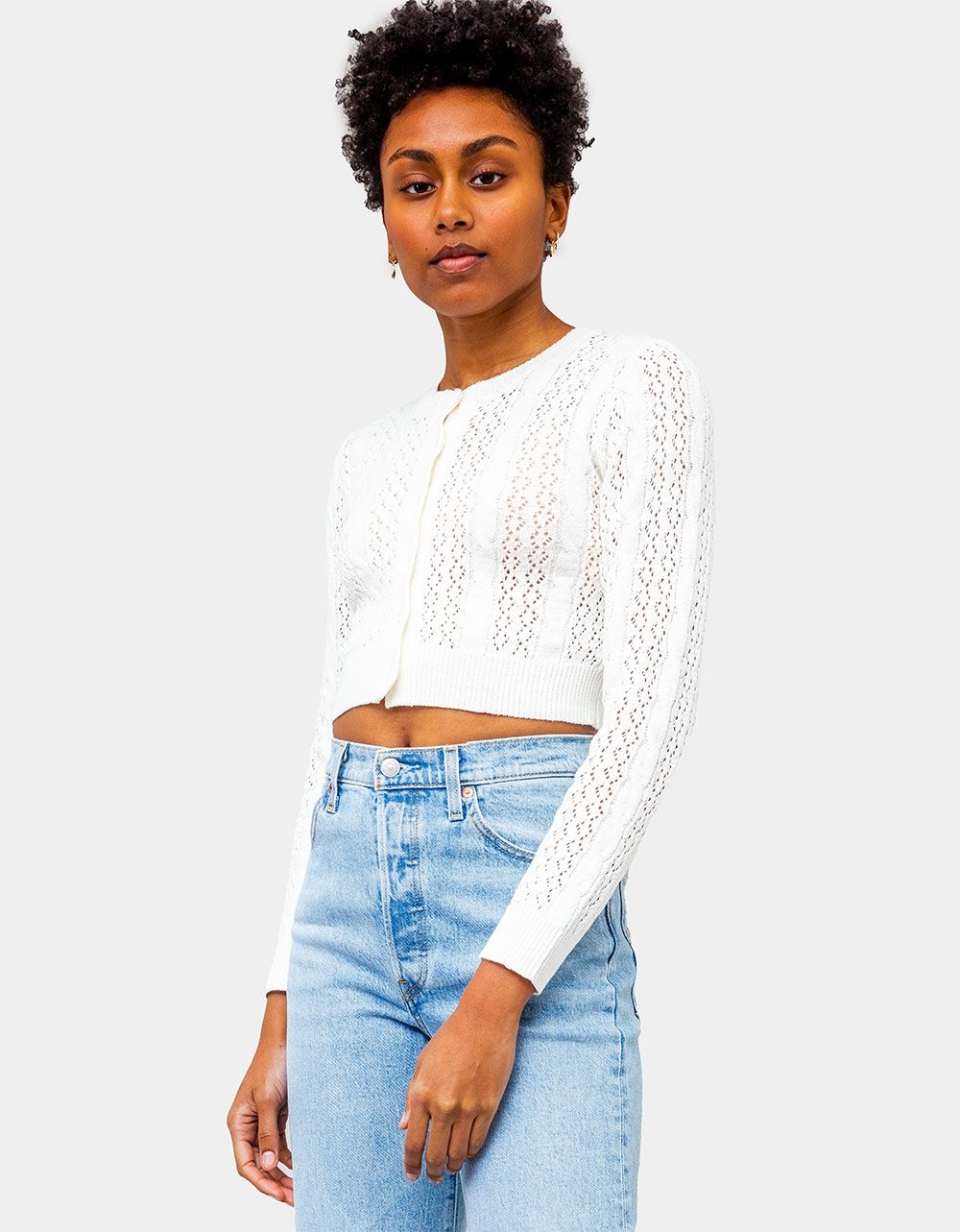 Brittney Cardigan in White_2