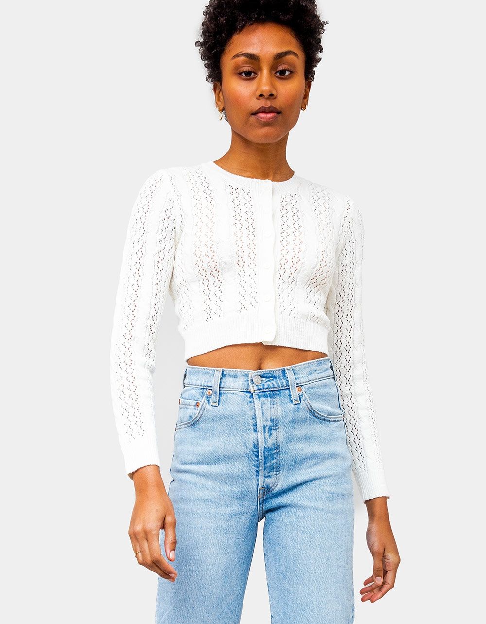 Brittney Cardigan in White_3