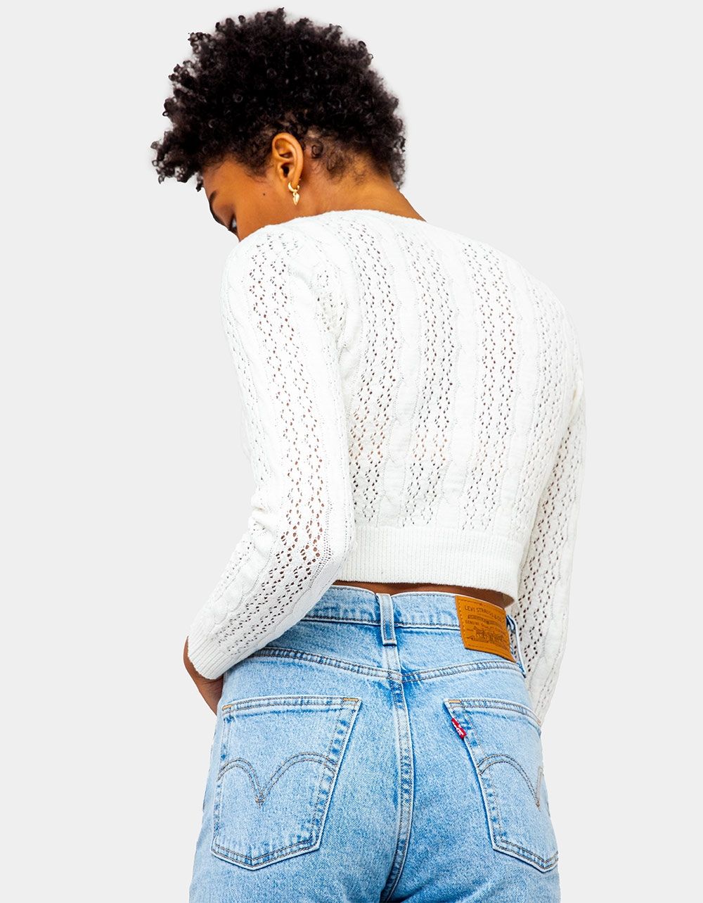 Brittney Cardigan in White_4