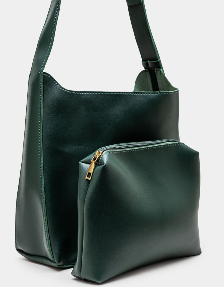Buckle Tote in Green_2