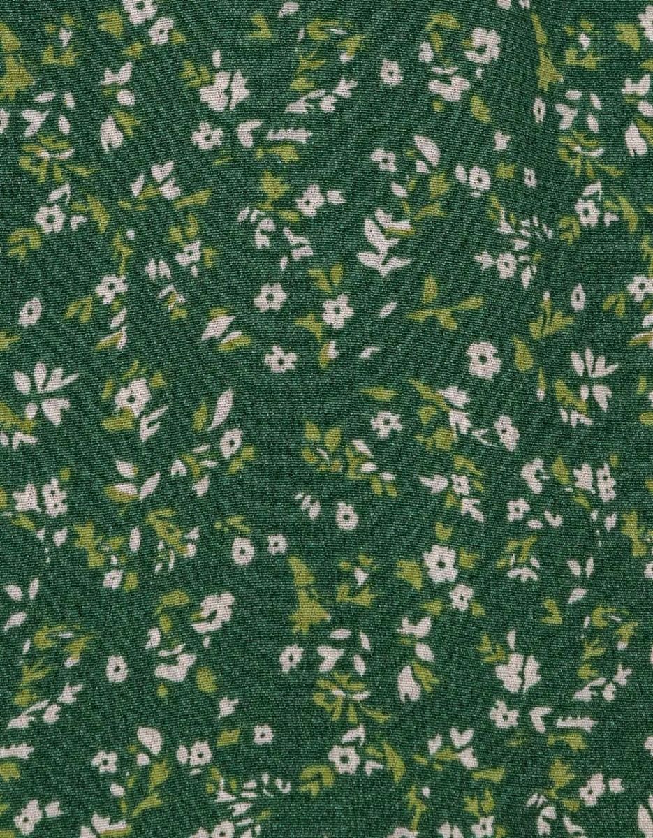 Button Floral Dress in Lime_4