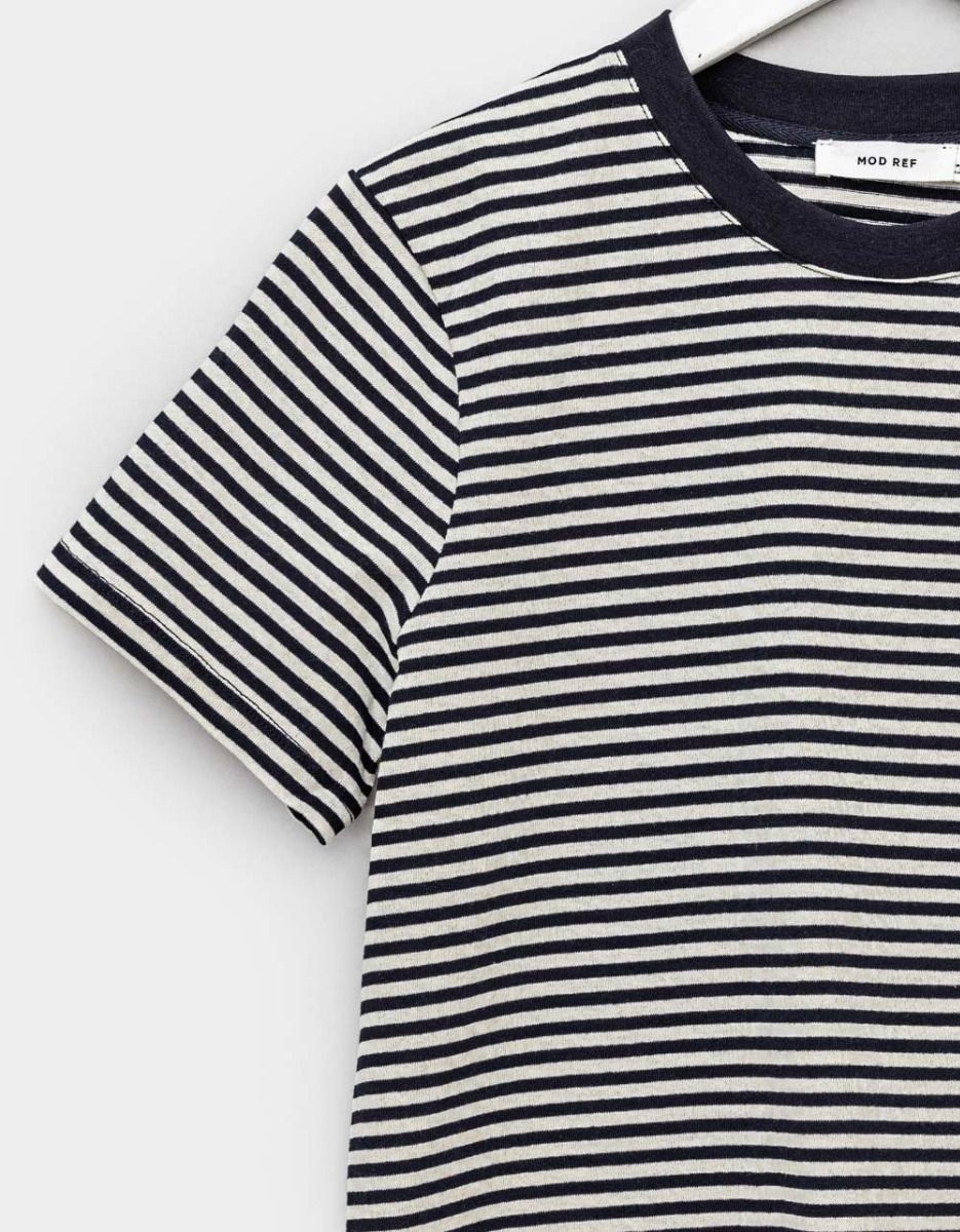Cade Stripe Tee in Navy_2