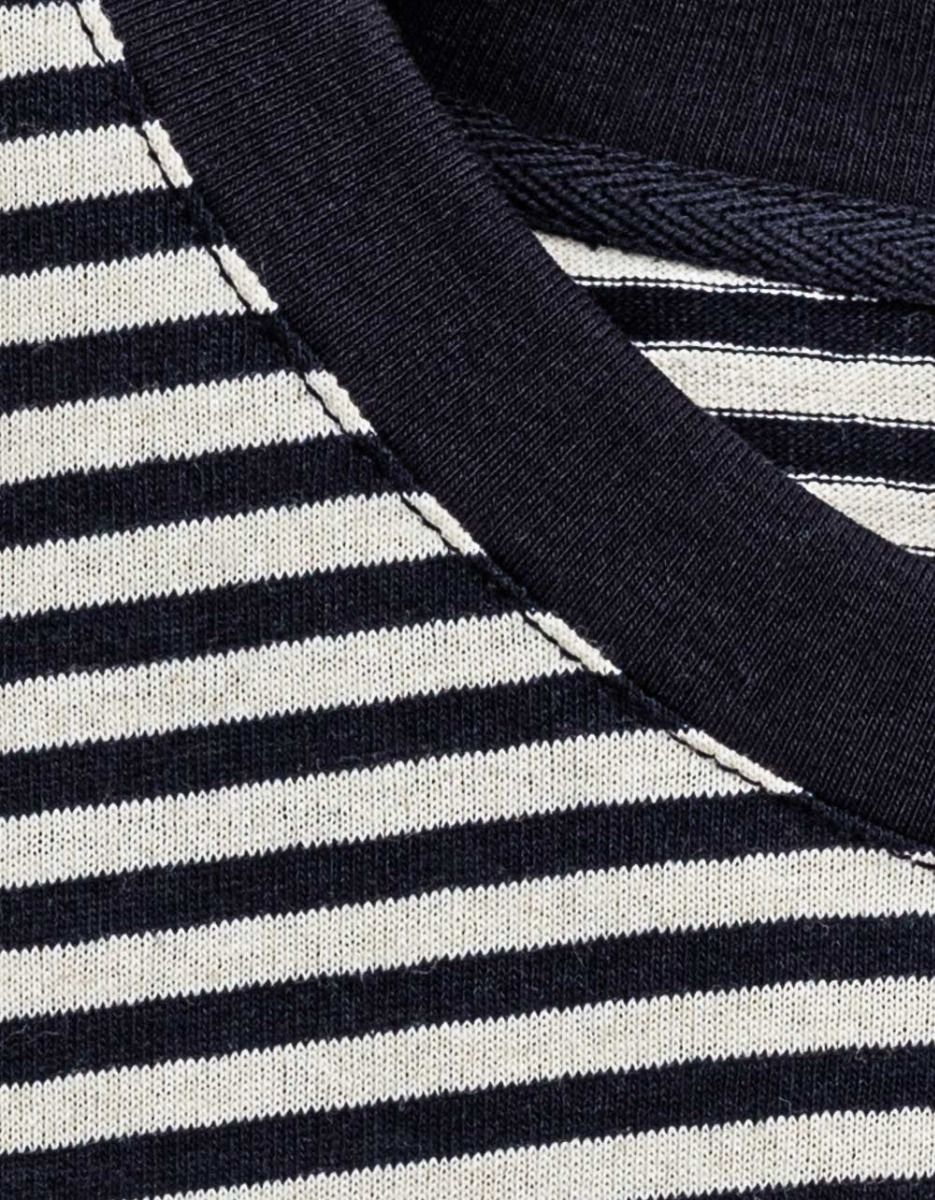 Cade Stripe Tee in Navy_3