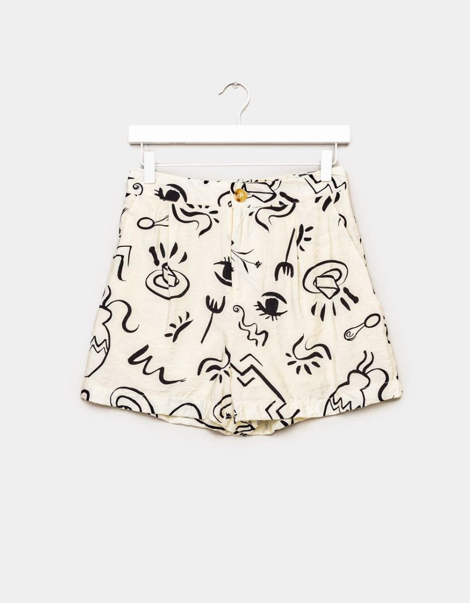 Cafe Print Shorts_0