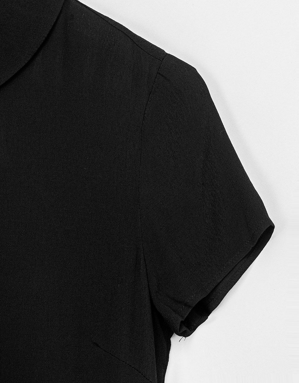 Carlee Mini Shirtdress in Black_3