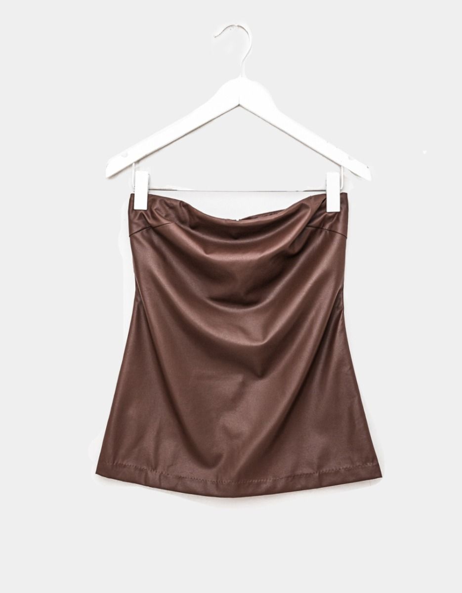 Carmen Faux Leather Top_0