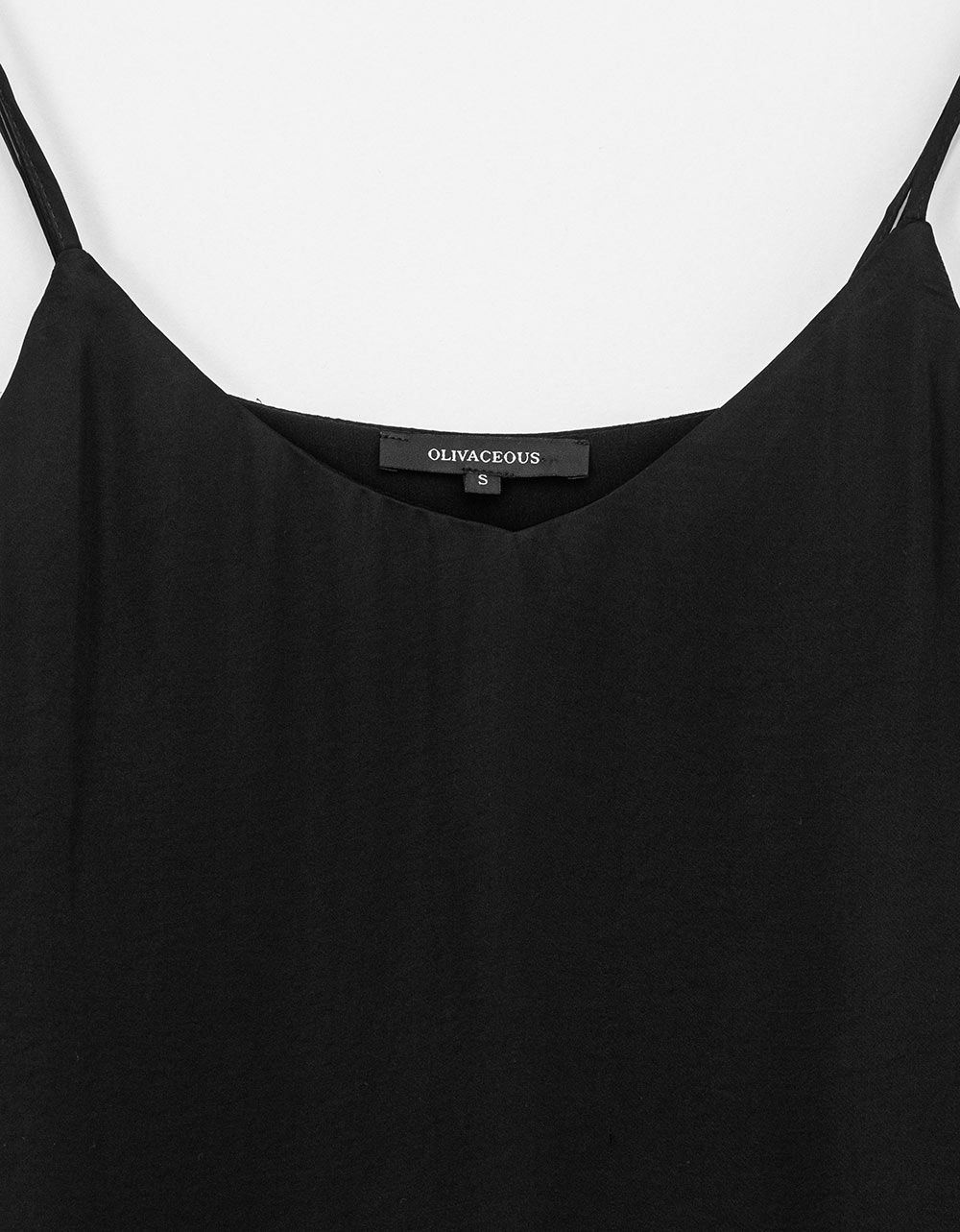 Carra Satin Cami in Black_1