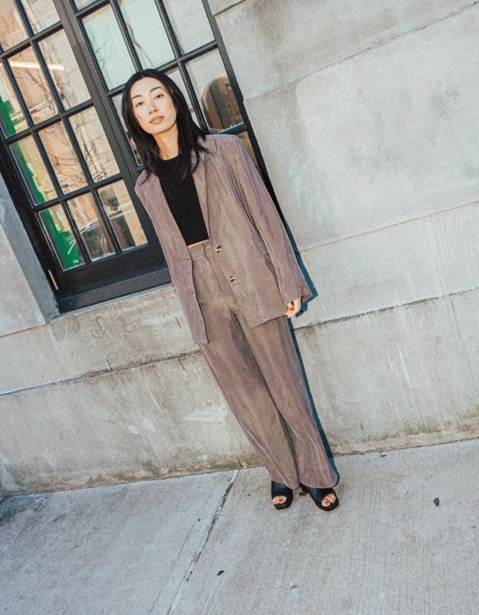 Benji Wide Leg Pants in Olive_1