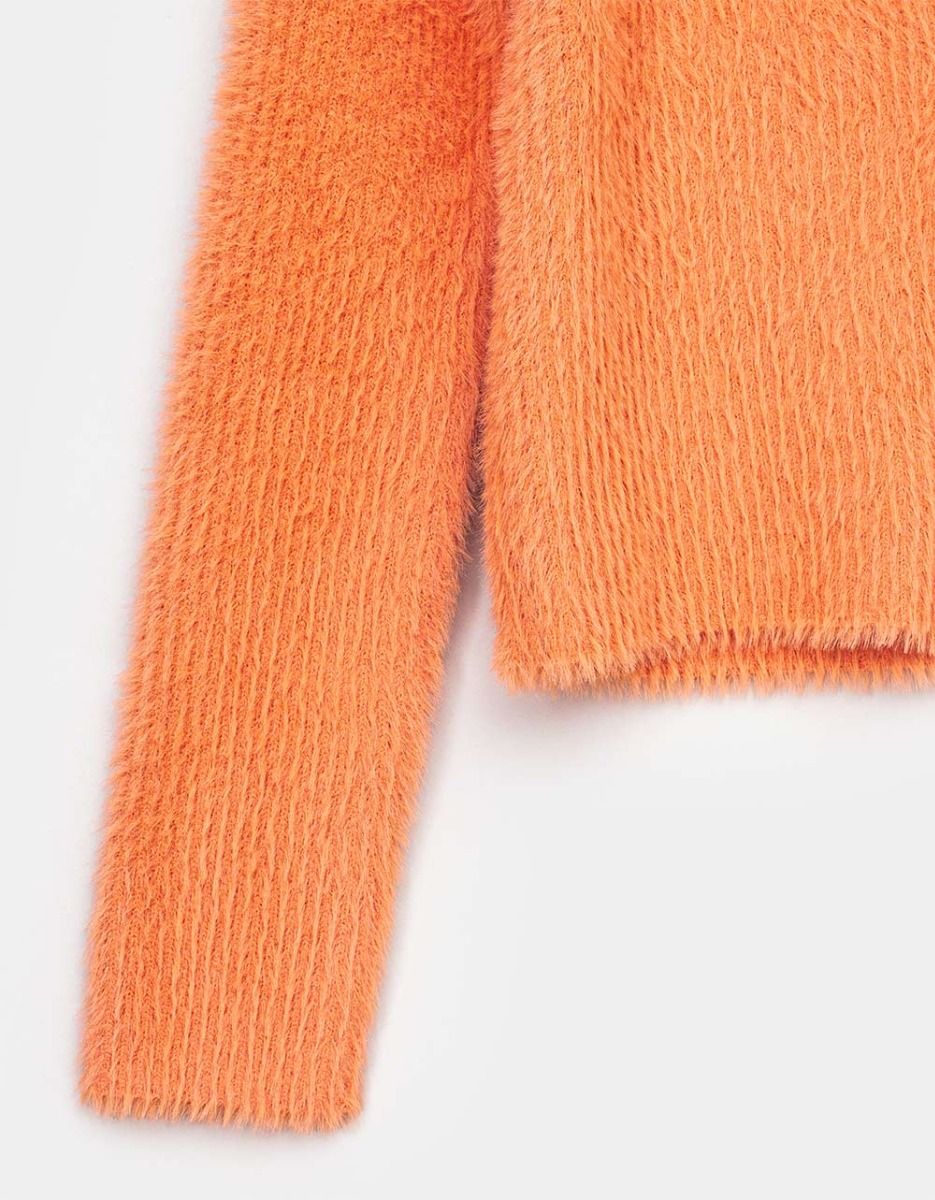 Celeste Fuzzy Cardi in Apricot_3